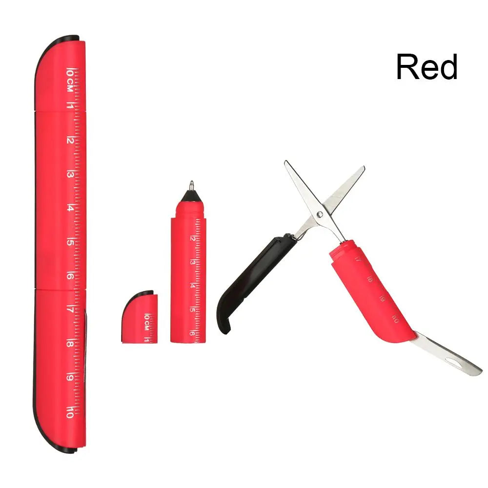 Multifunction Ballpoint Pen with Ruler – 6 Colors, 1.0mm