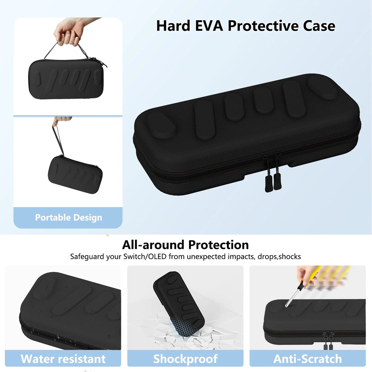 Hard Carrying Case for Nintendo Switch & OLED | Travel Bag