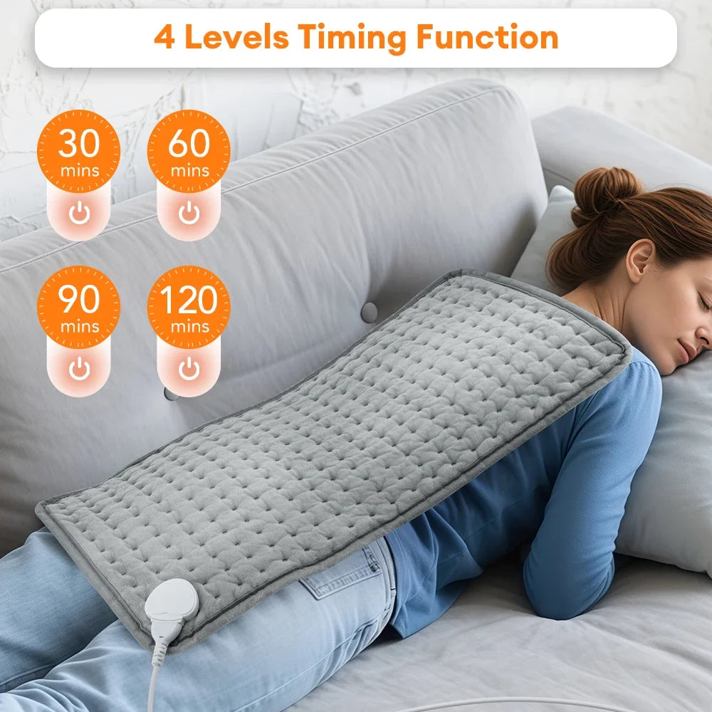 Hailicare Electric Heating Pad – 9 Levels, 4 Timer Modes, 30×60cm