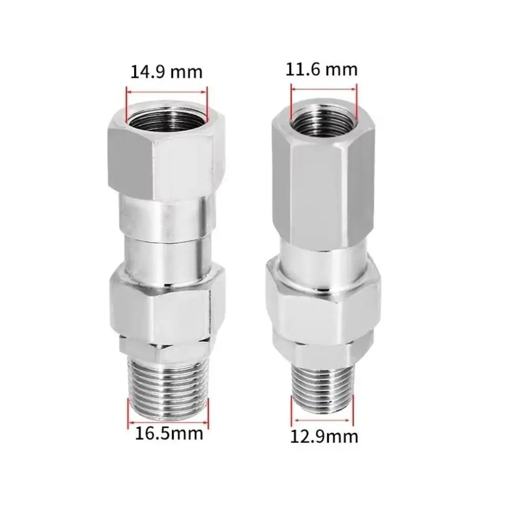 360° Stainless Steel Pressure Washer Swivel Joint 1/4 & 3/8" NPT