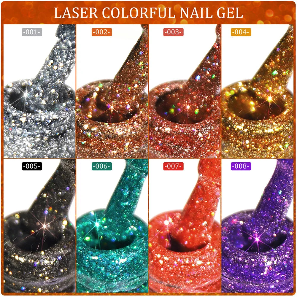 Glitter Gel Nail Polish Diamond Effect Soak Off UV – 7.5ml