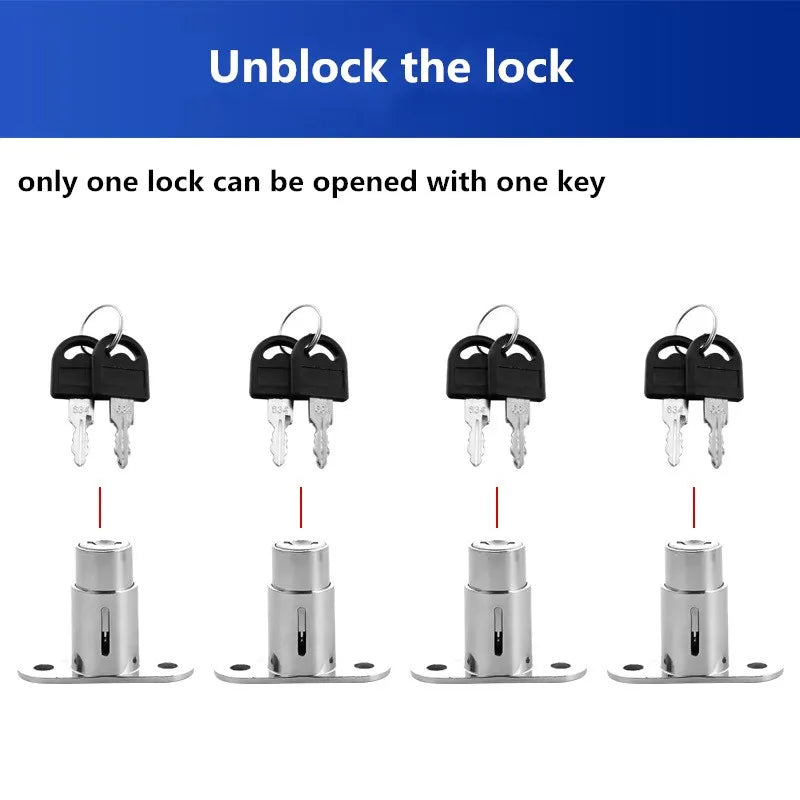 Cabinet Push-Pull Press Lock for Wood Doors & Windows