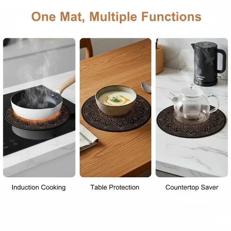 Thermochromic Silicone Induction Cooktop Protector Mat