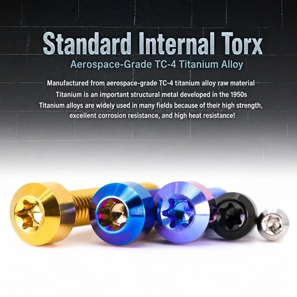 M6 Grade 5 Titanium Torx Cap Screw – Lightweight Bike Bolt