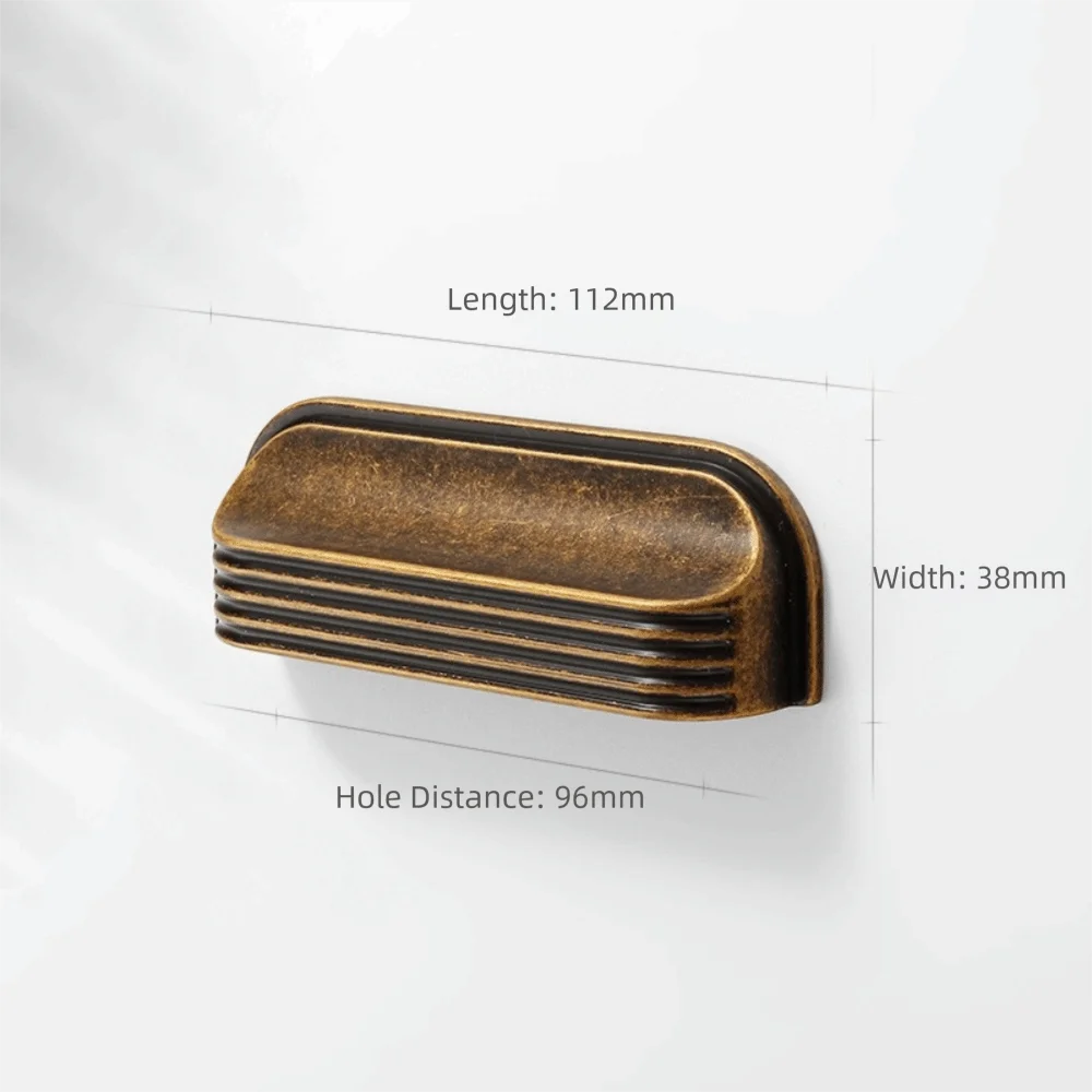 Zinc Alloy Hammered Cabinet Pulls – Brushed Gold Handles