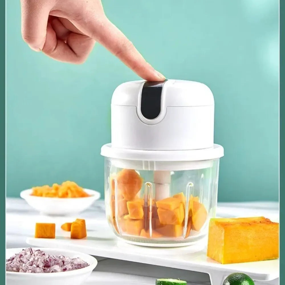 VIBE Electric Mini Garlic Chopper – USB Rechargeable, 250ml