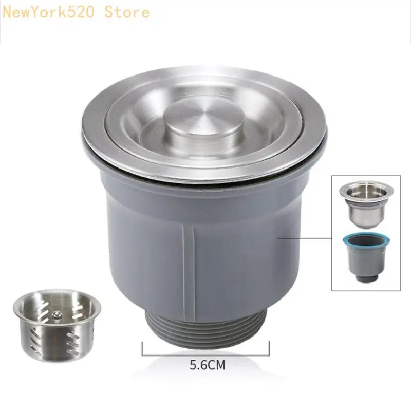 Stainless Steel Sink Drain Set – Basket Strainer & Stopper