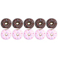 10-Pack Latex Donut Squeaky Dog Toys for Puppies & Small Dogs