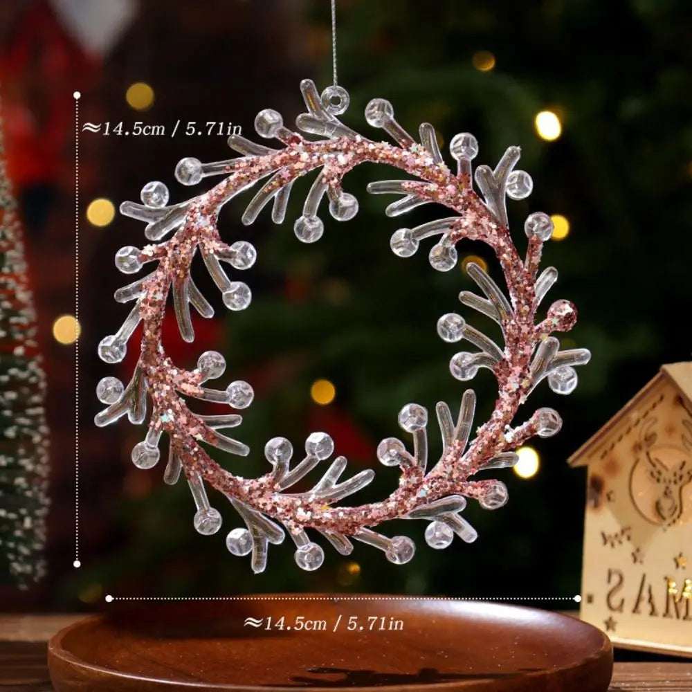 Acrylic Glitter Christmas Snowflake Pendants & Tree Ornaments