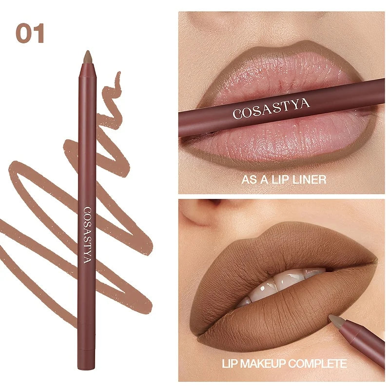 VIBE 6-Shade Waterproof Matte Lip Liner – Long-Lasting