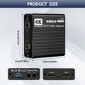 USB 3.0 Video Capture Card 4K HDMI 1080P 60FPS Game Recorder