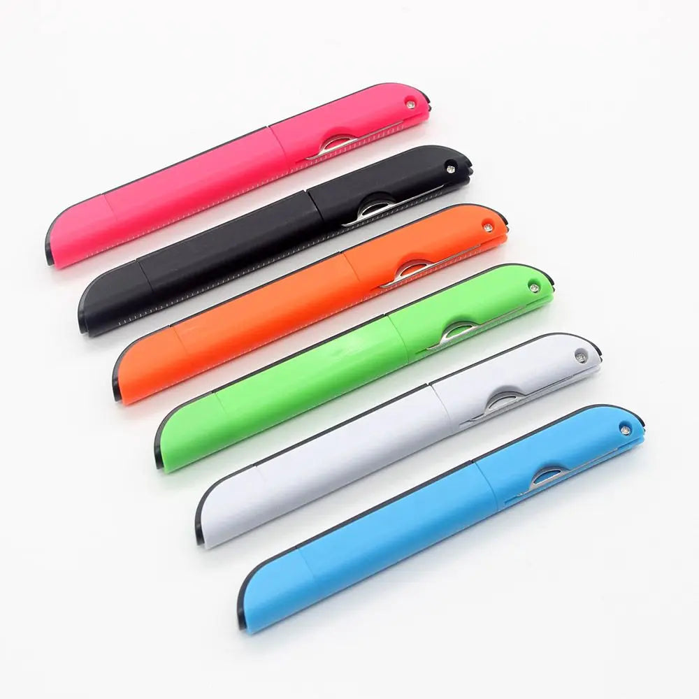 Multifunction Ballpoint Pen with Ruler – 6 Colors, 1.0mm