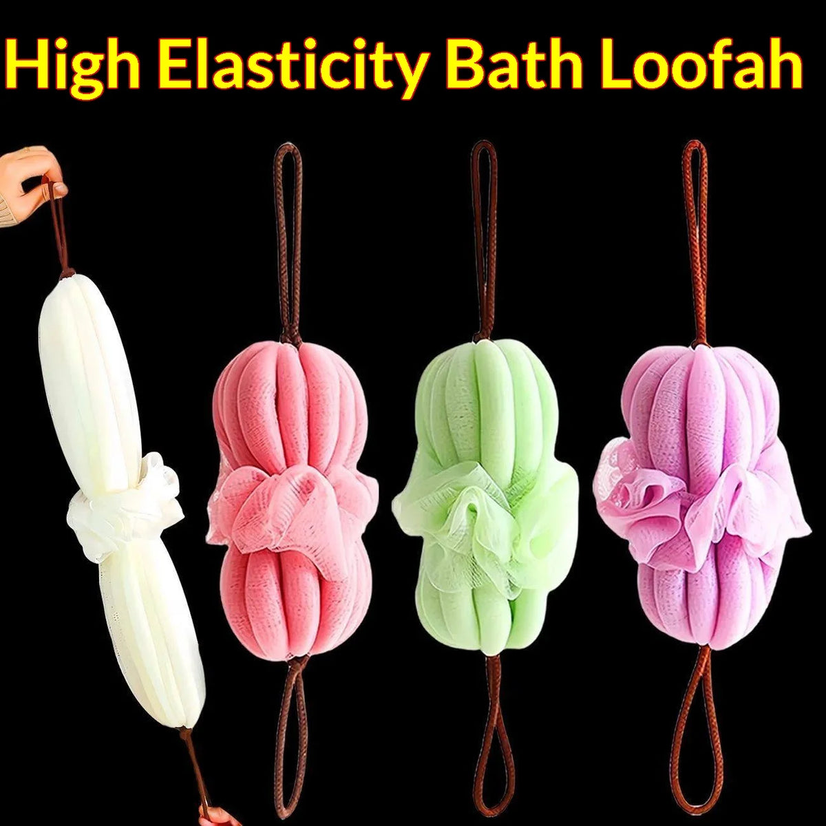 Bath Exfoliating Glove & Mesh Loofah Body Scrubber Set