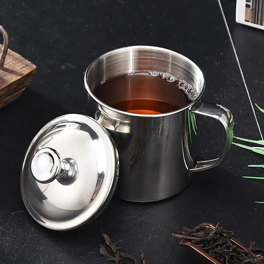 304 Stainless Steel Travel Mug with Lid & Handle 200–1250ml