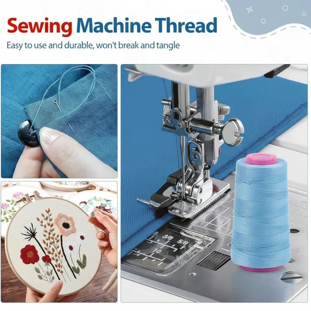 1300 Yards Thick Polyester Sewing Thread – 21 Colors