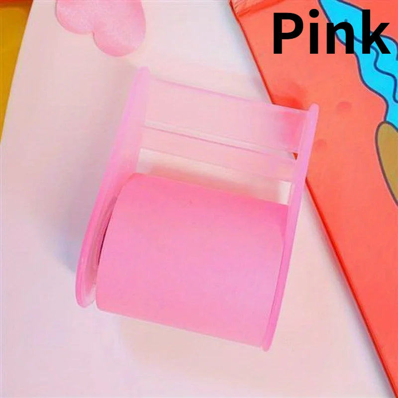 Sticky Notes with Tape Holder – Assorted Pink & Green Colors