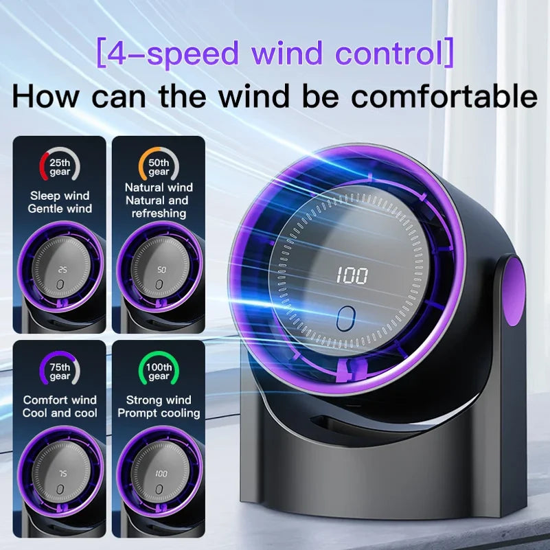 Wireless Portable Air Circulator Fan – Desktop Wall Ceiling
