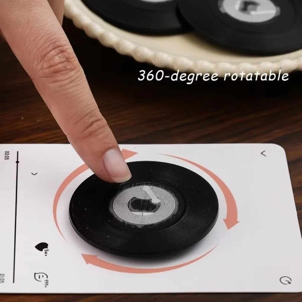 Vinyl Record NFC Fridge Magnet – Rotating Base & Music Trigger