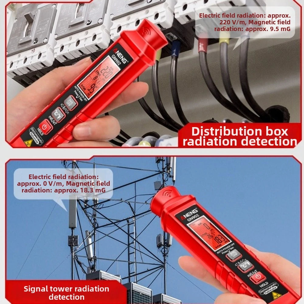 GN902 EMF Detector LCD Digital Radiation & Temp Meter