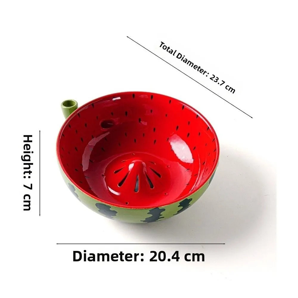 Ceramic Swirl Colander Bowl – Fruit Washing & Drain Bowl