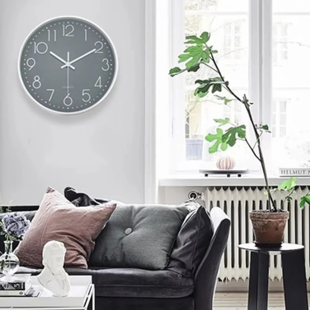 8 Inch Silent Quartz Wall Clock – Battery Operated Home Decor