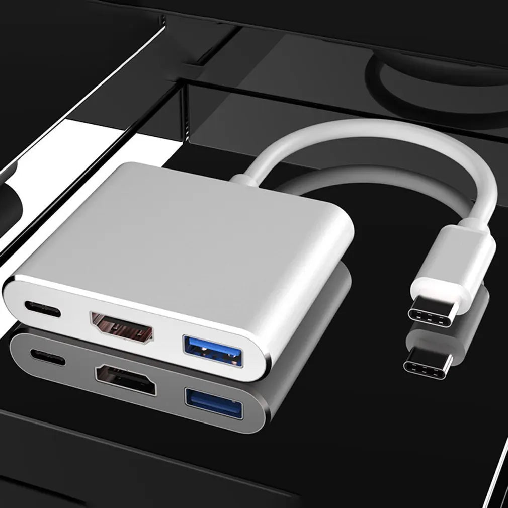 4K USB-C to HDMI Adapter Hub – USB 3.0 & Pass-Through Charging