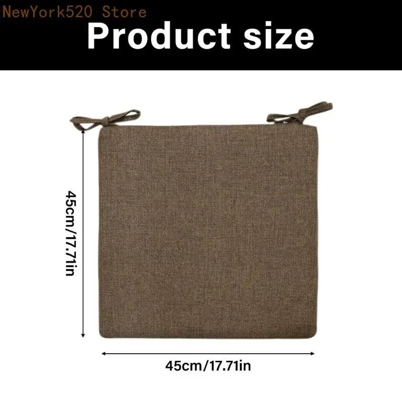 Firm Foam Chair Cushion Washable Italian Fabric Cover & Ties 45x45