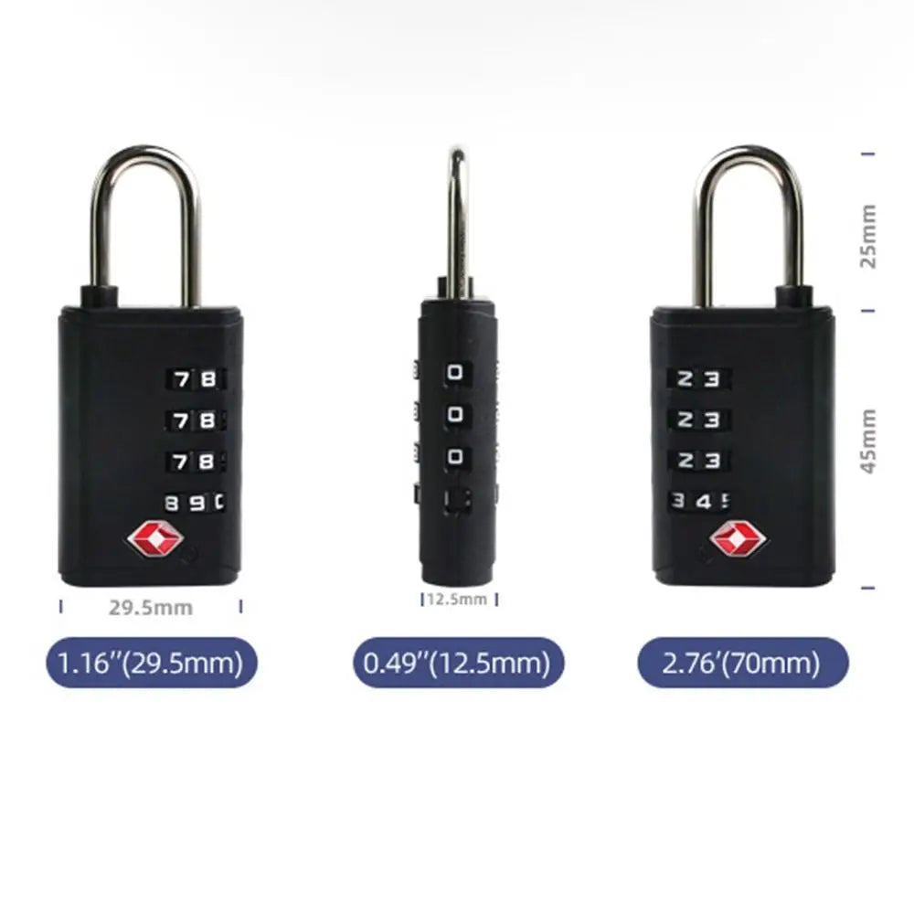 TSA 4-Digit Combination Lock – Travel Security Padlock