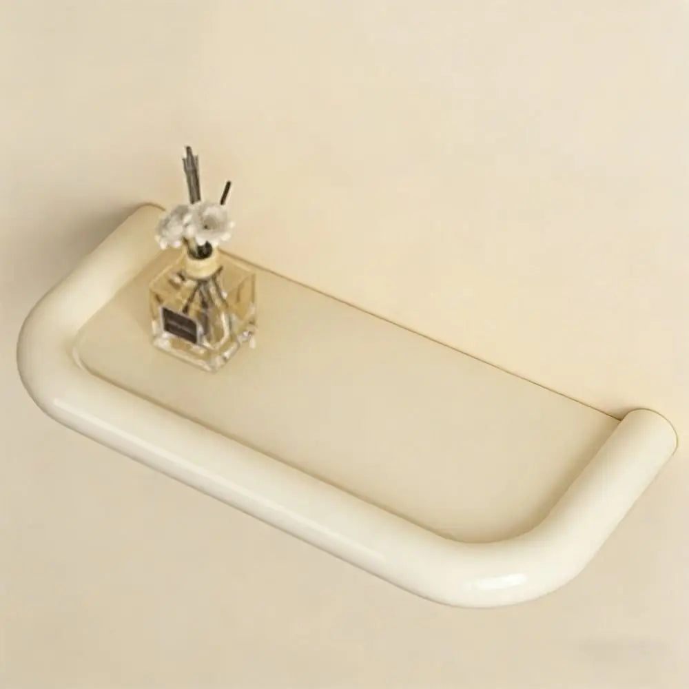 No-Drill Wall-Mounted Bathroom Storage Rack & Organizer