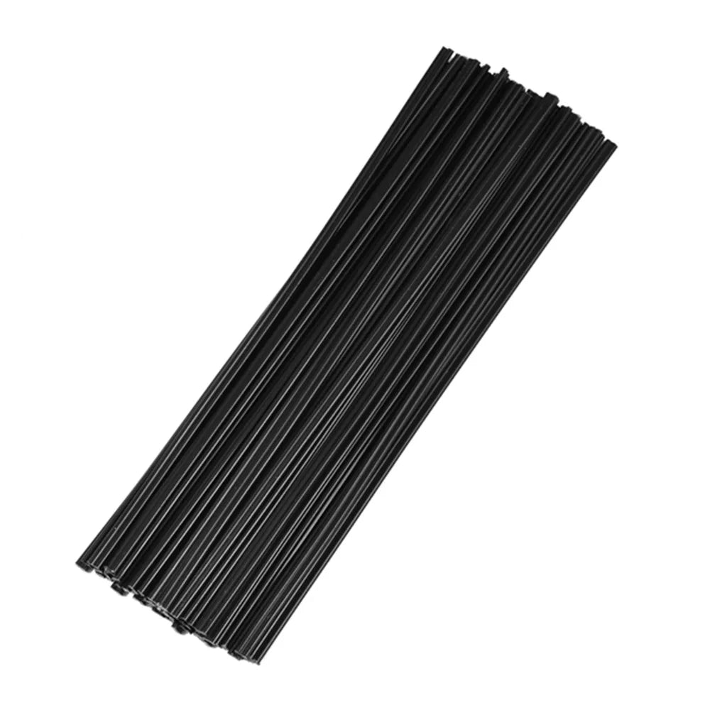 50PCS PP Plastic Welding Rods 25cm Black & White Polypropylene