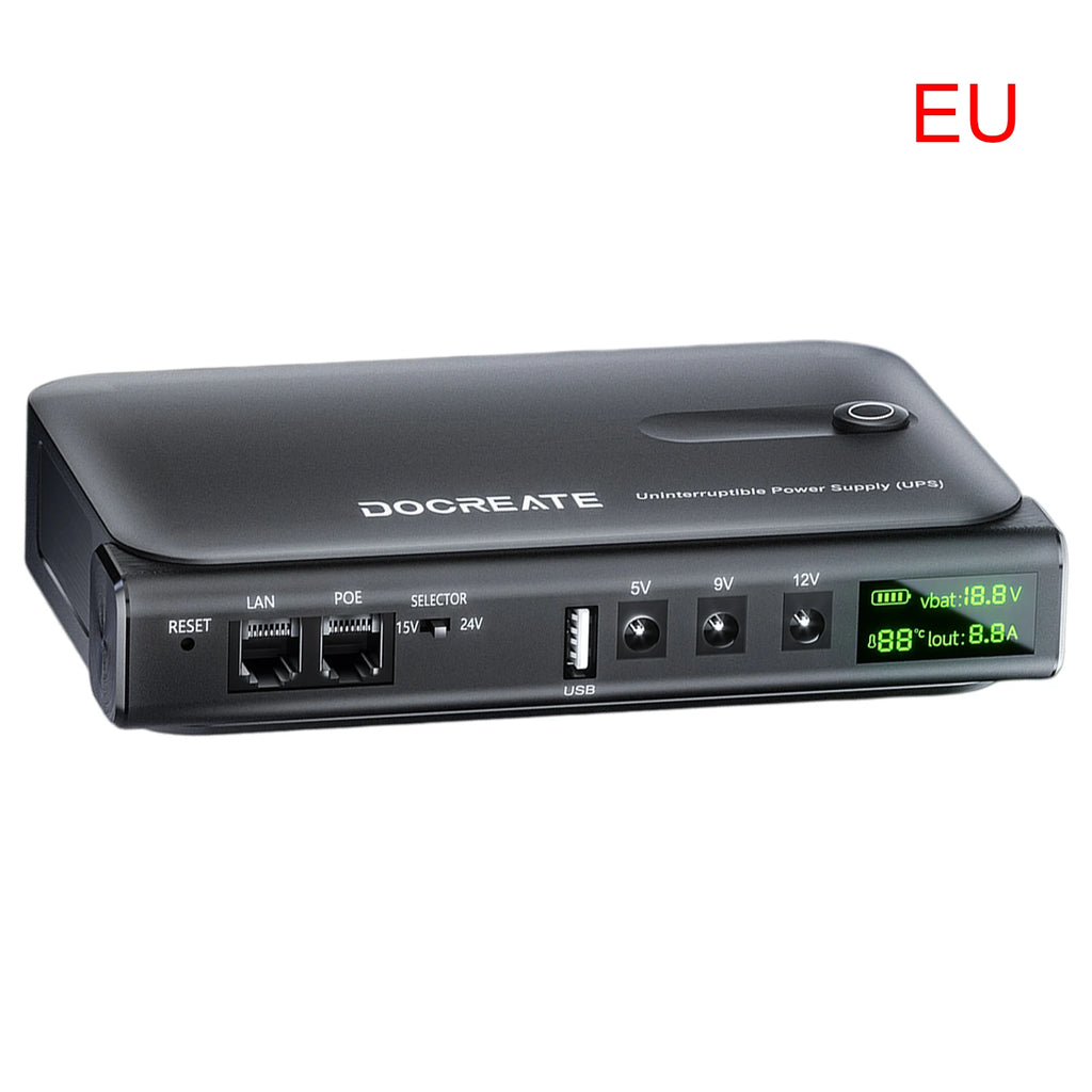 Mini DC UPS Uninterruptible Power Supply 5V 9V 12V | VIBE