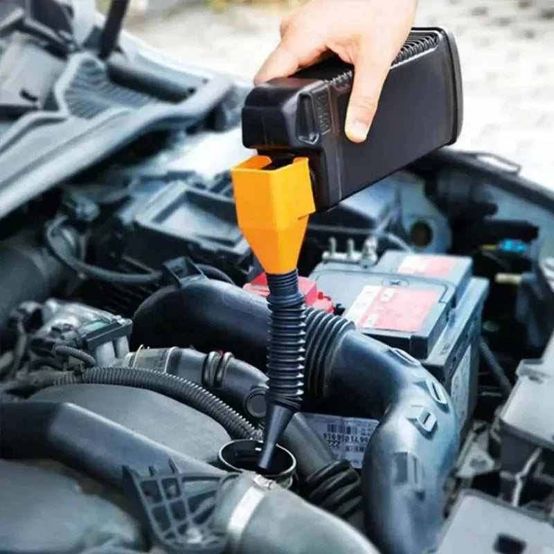 Collapsible Oil Funnel Filter Transfer Tool – Car & Motorcycle