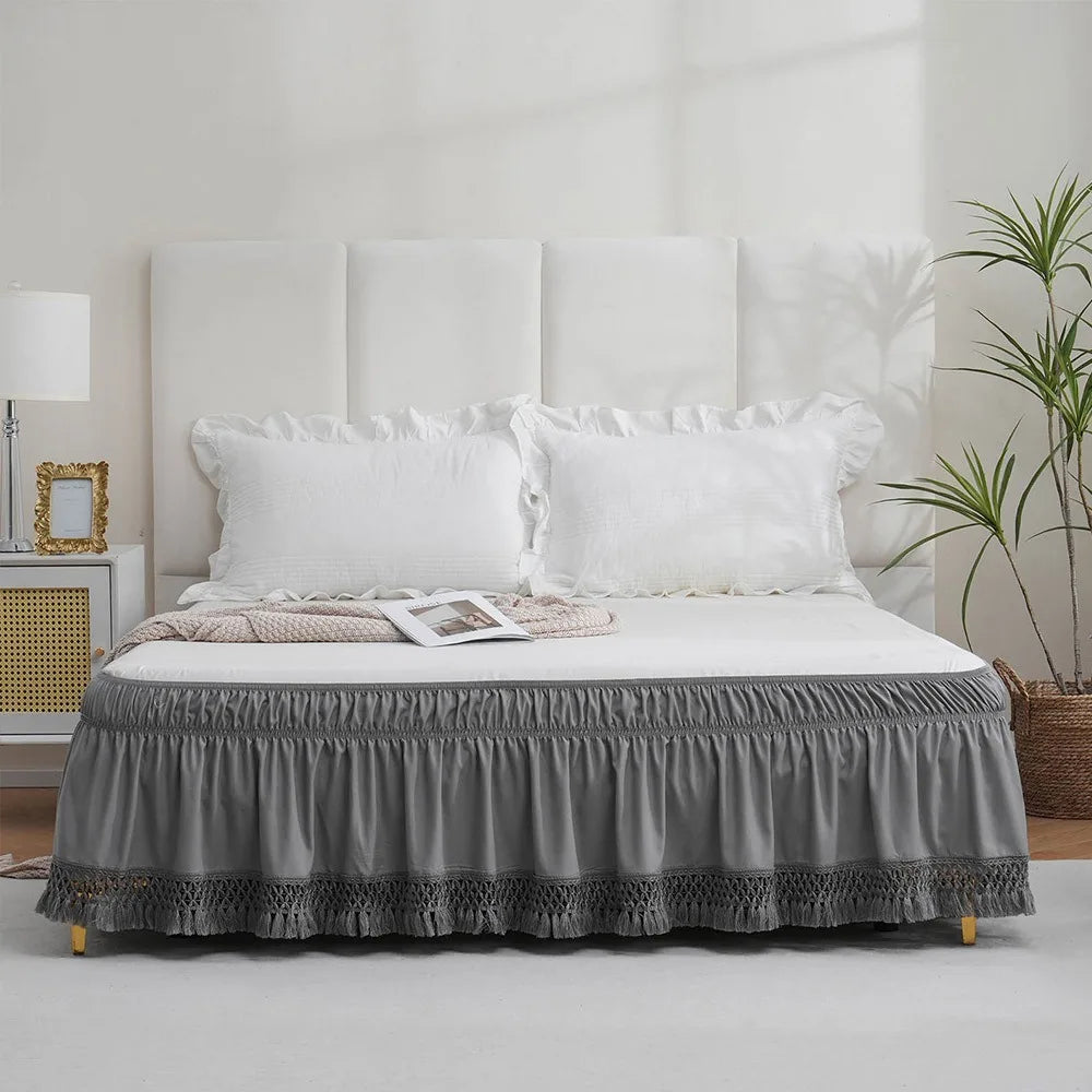 Solid Color Bed Skirt – Fade & Wrinkle Resistant | Queen King