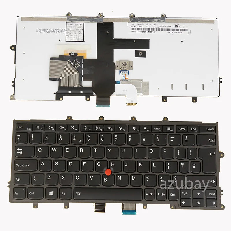 AZUBAY Backlit Keyboard Lenovo ThinkPad X240 X250 X260 X270 UK