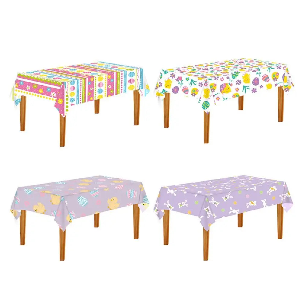 Easter Rabbit Bronzing Tablecloth 137x274cm Disposable Cover