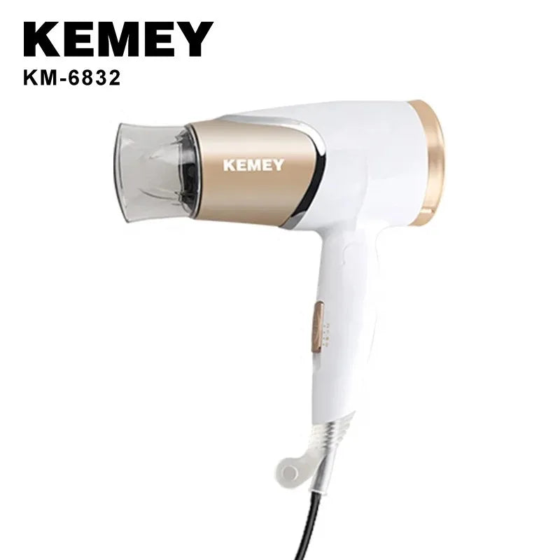 Kemei Mini Travel Hair Dryer Foldable Ionic Blow Dryer