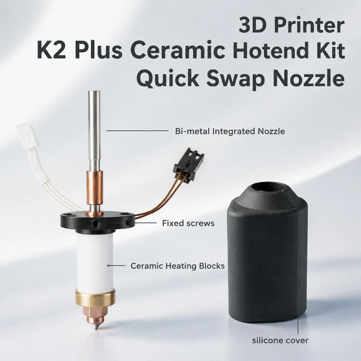 Creality K2 Plus Ceramic Hotend Kit – Bi-Metal Quick-Swap Nozzle