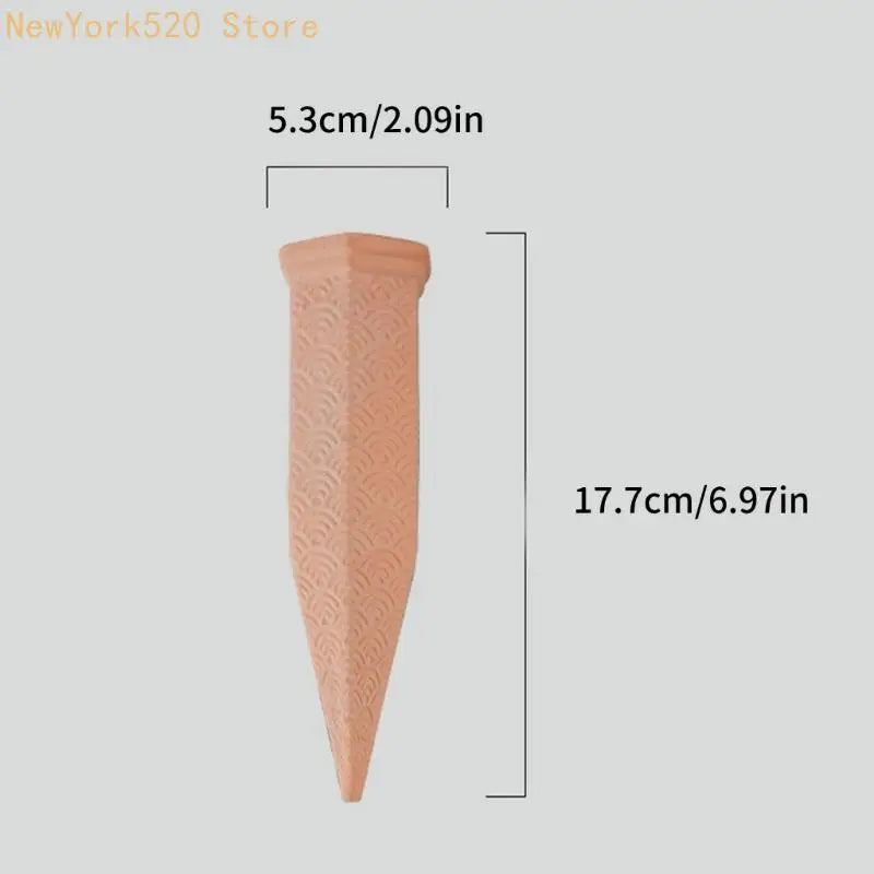 4-Pack Terracotta Plant Watering Spikes – Slow Release Stakes