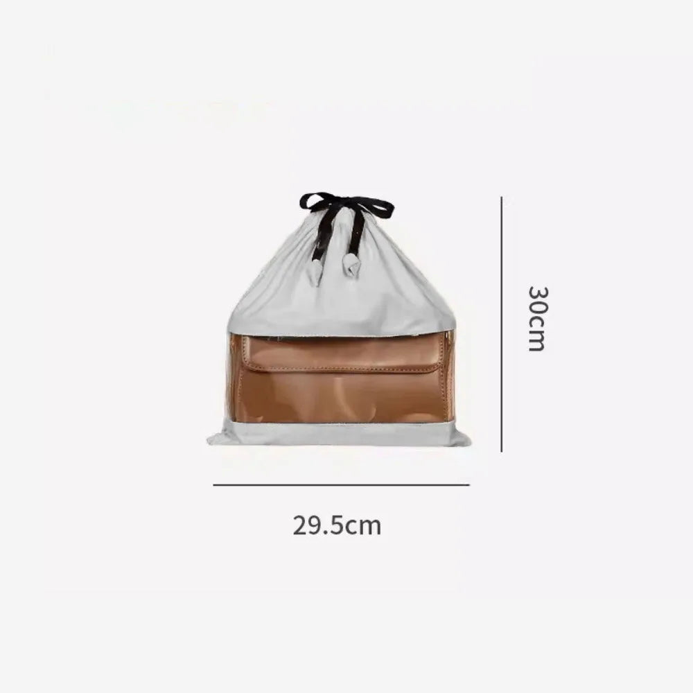 Transparent Dustproof Storage Bag | Velvet Dual Drawstring Organizer