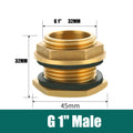 Brass Water Tank Connector 1/2"–2" BSP Thread Adapter Coupling