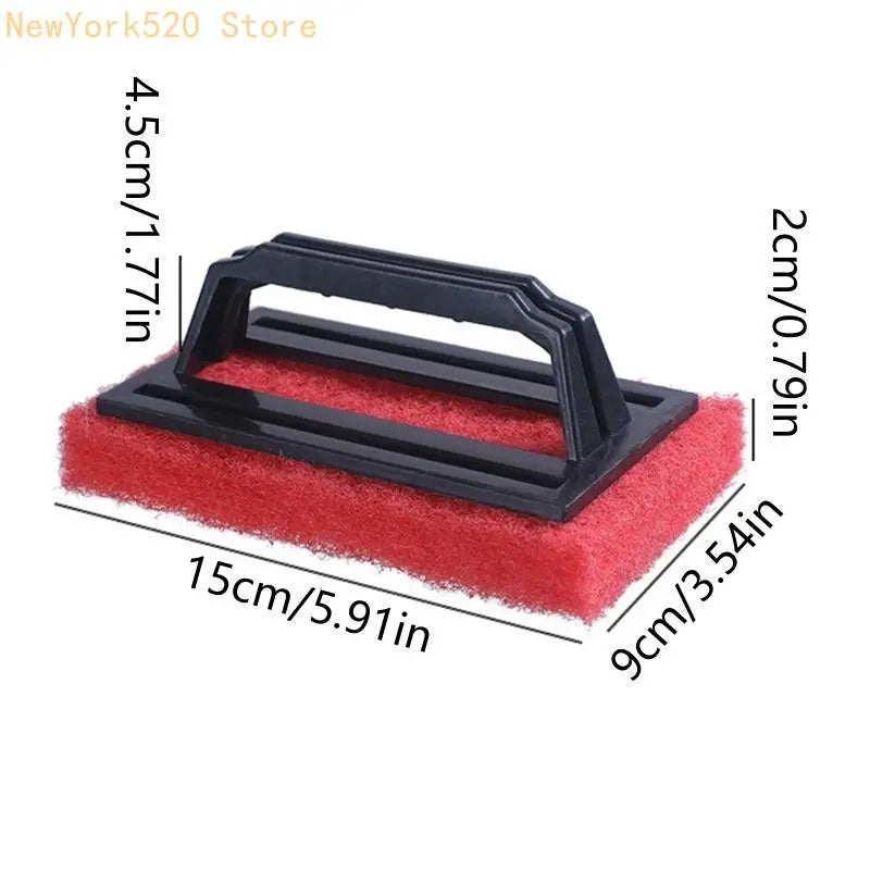 Handled Scrub Sponge Brush – Bathroom, Bathtub & Tile Cleaner