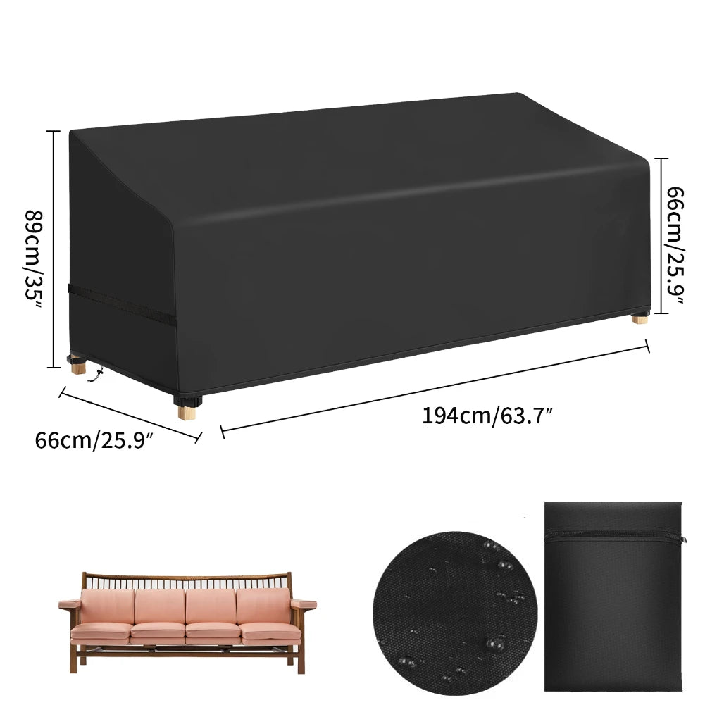 210D Oxford Waterproof Outdoor Patio Furniture Cover | UV Guard