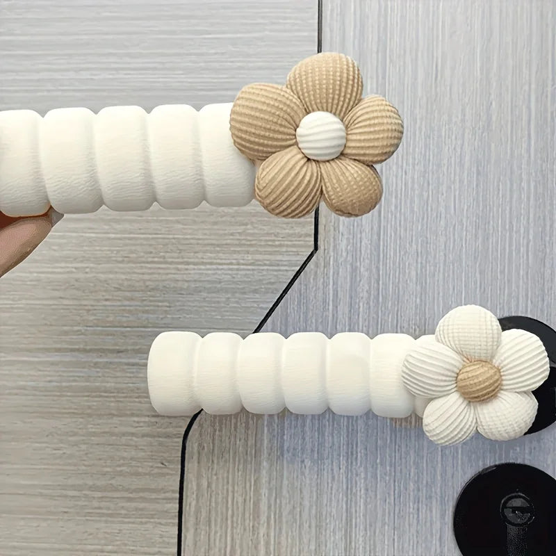 Anti-Static Floral Door Handle Cover – Silent Anti-Collision