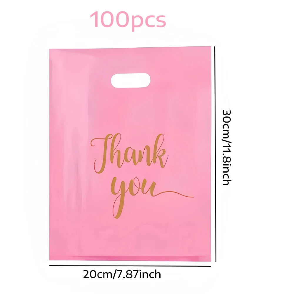 100/50 Pcs Plastic Gift Bags – Bulk Party & Occasion Bags