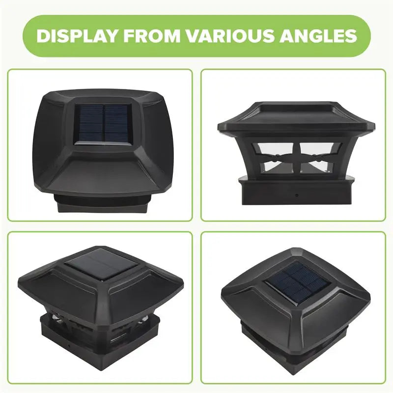 Solar Post Cap Lights for 4x4 Wooden Fence Posts – Warm White