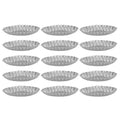 15-Pack Aluminum Boat Shape Mini Cake Moulds – Ribbed Edge