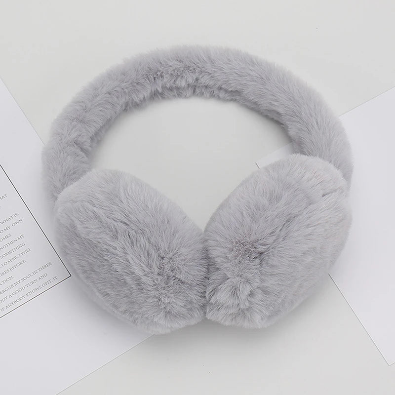 Soft Plush Foldable Ear Warmers – Unisex Winter Earmuffs