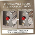 No-Drill Magnetic Shoe Rack Two-Tier Telescopic 40–73cm Gray