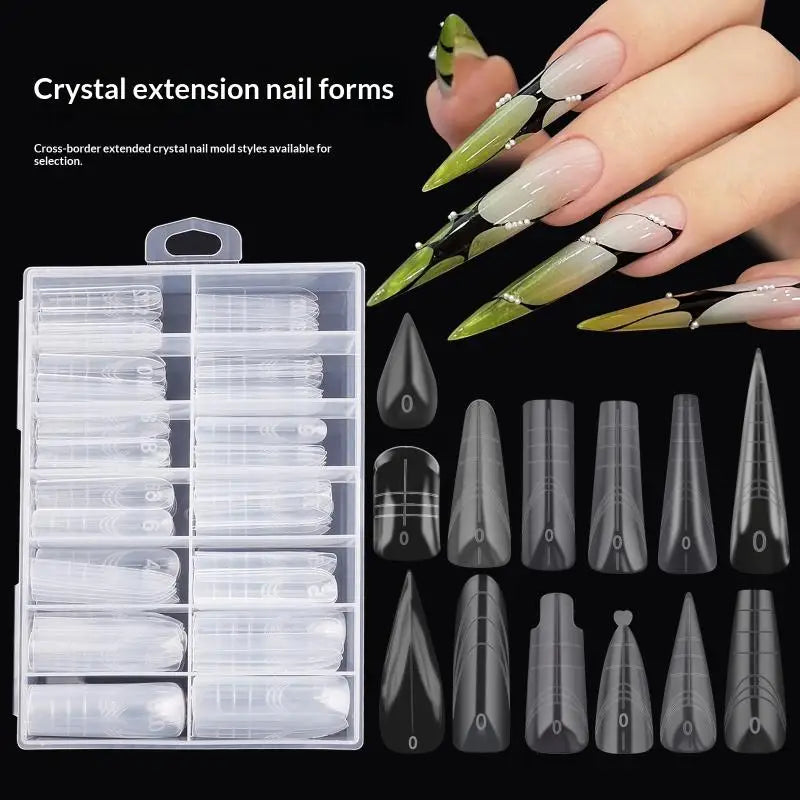 Dual System Nail Extension Forms – 70/140/150 Pcs False Tips