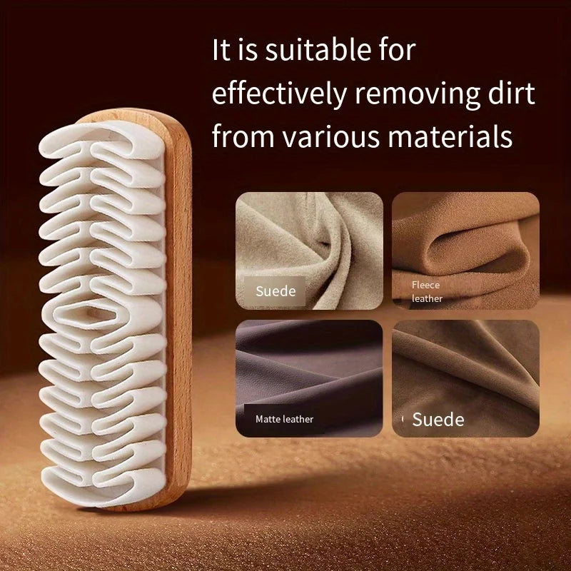 Suede & Nubuck Shoe Cleaning Brush – Gentle Rubber Bristles